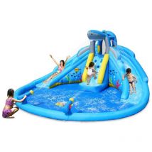 Happy Hop - Gonfiabile per Bambini Scivoli Arrampicata Piscina Giochi Acqua Parco Acquatico