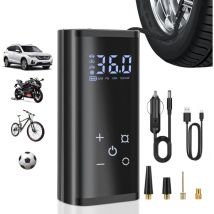 Gonfiatore portatile per pneumatici per auto, modello con display digitale touch come power bank (tre batterie) 6000 mAh, moto e auto.