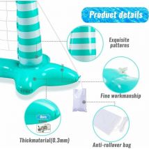 Gonflable Volleyball Piscine Basketball Piscine Gonflable Piscine Toy Volleyball Filet pour Piscine Basketball Hoop Sports Nautiques Sports Été