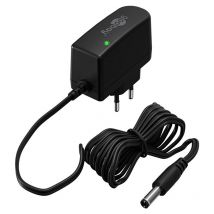 12-V-Netzteil (7,2 W / 0,6 A), mit DC-Stecker 5,5 mm x 2,1 mm.