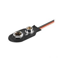 Block porte-piles pour 1 pile 9 v, extrémités de câbles desserrées (11445) - Goobay