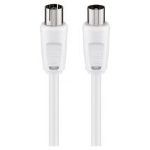 Goobay 50716 - Cable coaxial (iec, iec, 10 m, Macho/Hembra, Blanco)