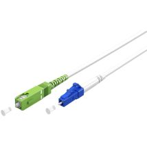 Goobay - 59608 Cable de fibra óptica e InfiniBand 1 m sc lc ftth Blanco