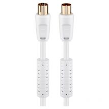 67275 cable coaxial 10 m Blanco - Goobay