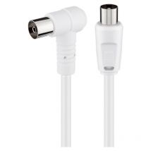 Goobay - 67360 cable coaxial 2,5 m iec Blanco