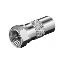 Goobay - Adaptateur f: Fiche f Fiche coaxiale, Cuivre, avec écrou large (67319)
