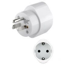 Goobay - Adaptateur secteur US/Japon, blanc, Prise de terre (type f, cee 7/3) Prise US/Japon (type b, nema 5-15, 3 pôles) (45355)