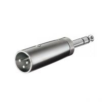 Goobay Adaptateur xlr, Prise Jack aux 6,35 mm Mâle Stéréo vers xlr Mâle, Connecteur xlr (3 broches) Connecteur Jack 6,35 mm (4 broches, stéréo)