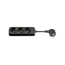 Goobay - Bloc Multiprise 3 Prises, 1,5 m, noir - 3x prise de sécurité - 1.5 m (51295)