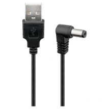Goobay - Câble cc usb 5,5 x 2,5 mm, pour la transmission de courant d'un port usb-a vers des appareils cc, 1.5 m (55156)