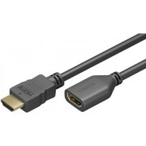 Goobay - Câble d'extension hdmi haute vitesse avec Ethernet (4K@60Hz) - connecteur hdmi (type a) Fiche hdmi (type A) - 2 m, 60 pièces (61309 60)