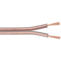 Câble de Haut-parleur transparent cca Rouleau de 50 m, section de 2 x 2,5 mm² (52082) - Goobay