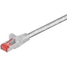 Cat 6 Câble Patch, s/ftp (PiMF), transparent, 0,15 m, conducteur en cuivre (cu), gaine de câble sans halogène (lszh). Longueur de câble 0.15 m