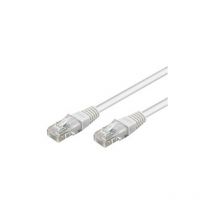 Cat 6 Câble Patch, u/utp, blanc, conducteur en aluminium plaqué cuivre (cca). Longueur de câble 15 m