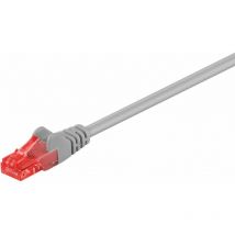 Cat 6 Câble Patch, u/utp - conducteur en aluminium plaqué cuivre (cca), 2 m, Gris (68454) - Goobay