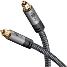 Câble toslink, 5 m, Sharkskin Grey - Connecteur toslink Connecteur toslink - 5 m (65307) - Goobay