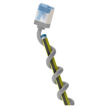 goobay CAT 6A Câble Patch Ultra-Flexible, Slim, U/FTP, gris - fiches extra-courtes, conducteur en cuivre pur (CU), LSZH, gaine TPE, AWG 32 - 5 m