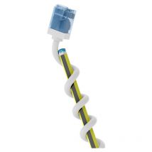 goobay CAT 6A Câble Patch Ultra-Flexible, Slim, U/UTP, blanc - fiches extra-courtes, conducteur en cuivre pur (CU), LSZH, gaine TPE, AWG 32 - 2 m