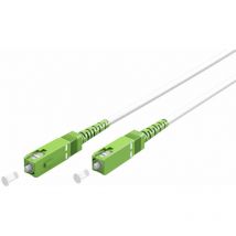 Câble à Fibre Optique (ftth), Singlemode (OS2) White, blanc (Simplex), 15 m - fibre optique, Connecteur sc-apc (8°) Connecteur sc-apc (8°), gaine de