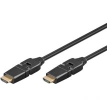 Goobay - Câble hdmi Haute Vitesse 360° avec Ethernet, 4K/60Hz. Longueur de câble 5 m