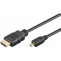 Goobay - Câble hdmi Haute Vitesse avec Ethernet (Micro, 4K @ 60 Hz) connecteur hdmi (type a) Micro connecteur hdmi (type d), 1 m (53781)