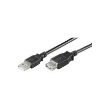Goobay - Câble Rallonge de Recharge usb 2.0 Hi-Speed, noir - Connecteur usb 2.0 (type a) Prise femelle usb 2.0 (type a) - 3 m (69904)