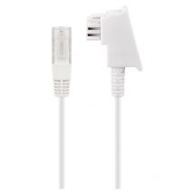 Câble TAE-F pour DSL/VDSL, conducteur en cuivre (CU), Fiche TAE-F Connecteur RJ45 (8P2C).. Longueur de câble 1 m