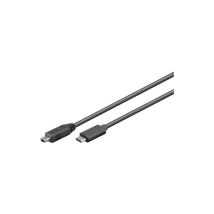 Goobay - Câble usb 2.0 usb-c vers b, noir, Connecteur mini usb 2.0 (type b, 5 broches) Connecteur usb-c , 0.5 m (71520)