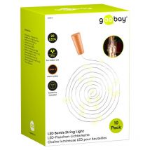 Eneroid - goobay Chaîne lumineuse de 10 x 20 led pour bouteilles, Décoration lumineuse d'ambiance pour des bouteilles en verre (49854)