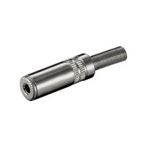 11060 Prise Jack - 3 5 mm - stéréo - cosse en plastique avec protection anti-torsion - Goobay
