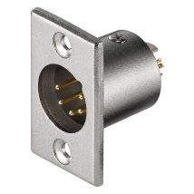 Goobay - Mikrofon-Einbaustecker, XLR-Stecker (5-Pin), mit vergoldeten Kontakten. Kontaktierung 5 Pin