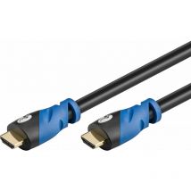 Goobay - 72317 - 1,5 m - hdmi Type a (Standard) - hdmi Type a (Standard) - Compatibilité 3D - 18 Gbit/s - Noir - Bleu