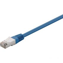 Cat 5e Câble Patch, f/utp, bleu, conducteur en aluminium plaqué cuivre (cca), sans protection de tarquet d'arrêt. Longueur de câble 0.5 m