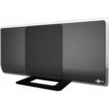 goobay Antenne Intérieure Active Full HD DVB-T2, Filtre LTE/4G Inclus - avec un gain allant jusqu'à 13 dBi en cas de signal de réception faible