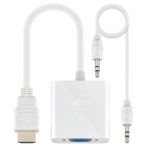 Goobay - hdmi - VGA/3.5mm - m/f - hdmi - vga + 3,5 mm - Mâle/Femelle - Blanc (51758)