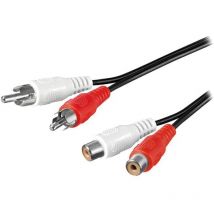 Wentronic - 10m Cable cordon rallonge rca phono audio male-femelle