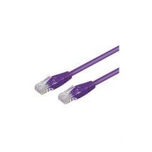 Cat 6 Câble Patch, u/utp, violet, conducteur en aluminium plaqué cuivre (cca). Longueur de câble 0.5 m