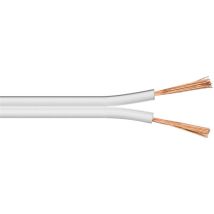 Goobay - Lautsprecherkabel Weiß, 10 M Rolle, Querschnitt 2 X 0,75 Mm², Cu. Kabellänge 10 M
