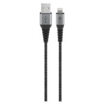 Câble Textile Lightning vers usb-a avec Connecteurs Métalliques, 0,5 m, certifié MFi, câble de chargement et de synchronisation élégant et