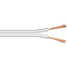 Goobay - Lautsprecherkabel weiß, 25 m Rolle, Querschnitt 2 x 2,5 mm², cca. Kabellänge 25 m