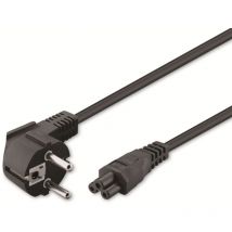 Netzkabel mit Kleeblattstecker nk 114 S-180, 1,8 m, schwarz, 90° - Goobay