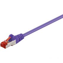 Goobay - cat 6 Patchkabel, s/ftp (PiMF), lila, Kupferkaschierter Aluminiumleiter (cca). Kabellänge 2 m