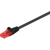 Goobay - Cat 6 Patchkabel, U/utp, Schwarz, Kupferkaschierter Aluminiumleiter (cca). Kabellänge 1.5 M
