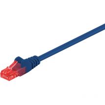 Cat 6 Patchkabel, u/utp, blau, Kupferkaschierter Aluminiumleiter (cca). Kabellänge 0.5 m