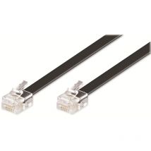 Goobay Telefon-Anschlusskabel RJ12, schwarz, 3 m