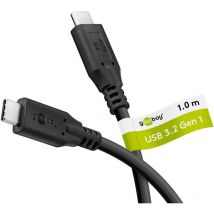 Usb-c Kabel 74726 USB3.2 60W 1m schwarz 5 Gbit/s - Goobay