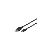 Wentronic - goobay usb Mini 4 Pin 180 1.8m - Câble usb (1.8m, usb a, Mini-USB b, Connecteur mâle/Connecteur mâle, Noir)