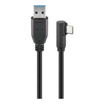 Goobay - Câble usb-c vers usb a 3.0 90° - Connecteur usb 3.0 (type a) Connecteur usb-c , Noir, 2 m (66503)