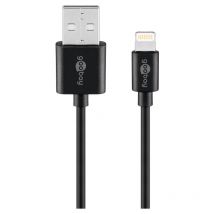 Câble de Charge et de Synchronisation Lightning usb, 2 m, noir, câble MFi pour Apple iPhone/iPad. Longueur de câble 2 m