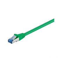 Goobay - cat 6A Câble Patch, s/ftp (PiMF) - conducteur en cuivre (cu), gaine de câble sans halogène (lszh), Vert, 0,5 m (93660)